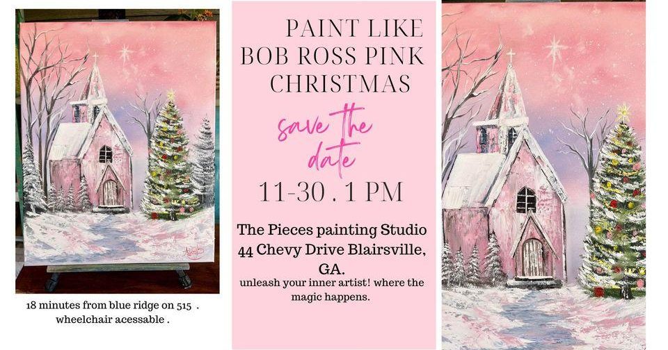 Paint Like Bob Ross A Pink Christmas Blue Ridge, GA